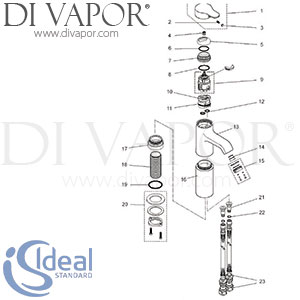 Ideal Standard Jasper Morrison High Vessel Basin Mixer Bathroom Tap Spare Parts - IDL DV 239